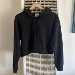 Free people movement. Up cycle cropped hoodie. Size medium. Black.